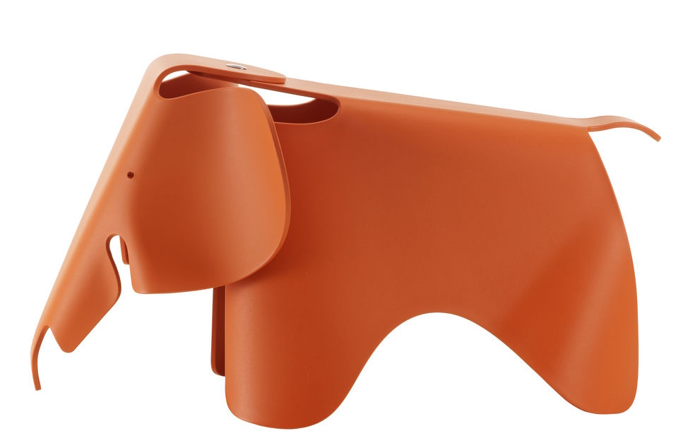 Eames Elephant Stool RE Vitra Red Orange