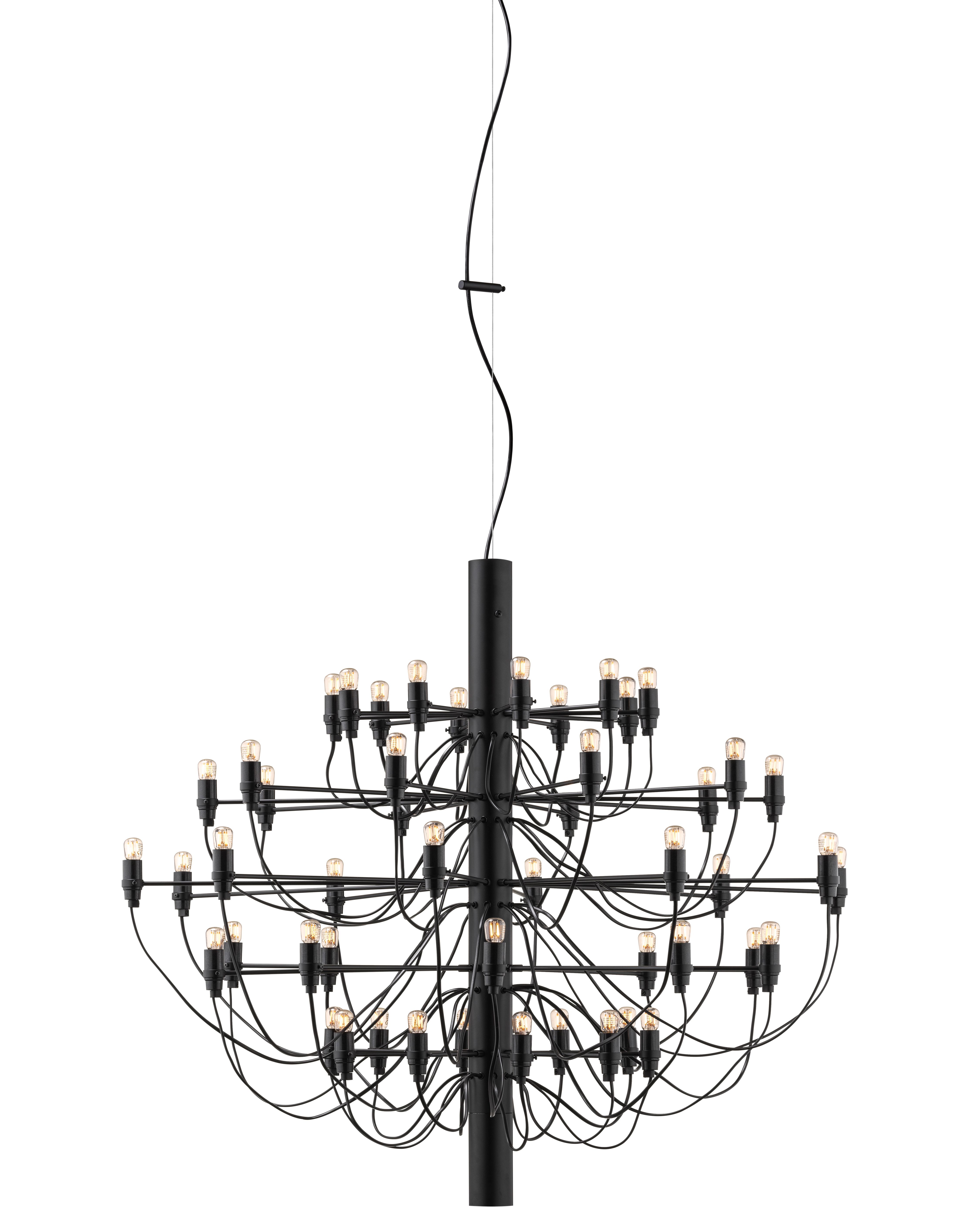 2097/50 Chandelier Black with Clear Bulbs Flos