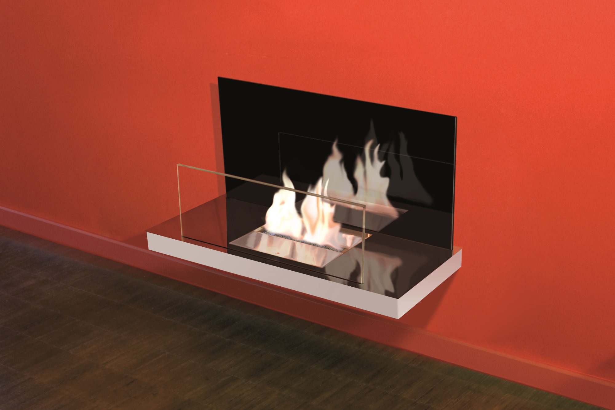 Wall Flame 2 Ethanol Fireplace Radius