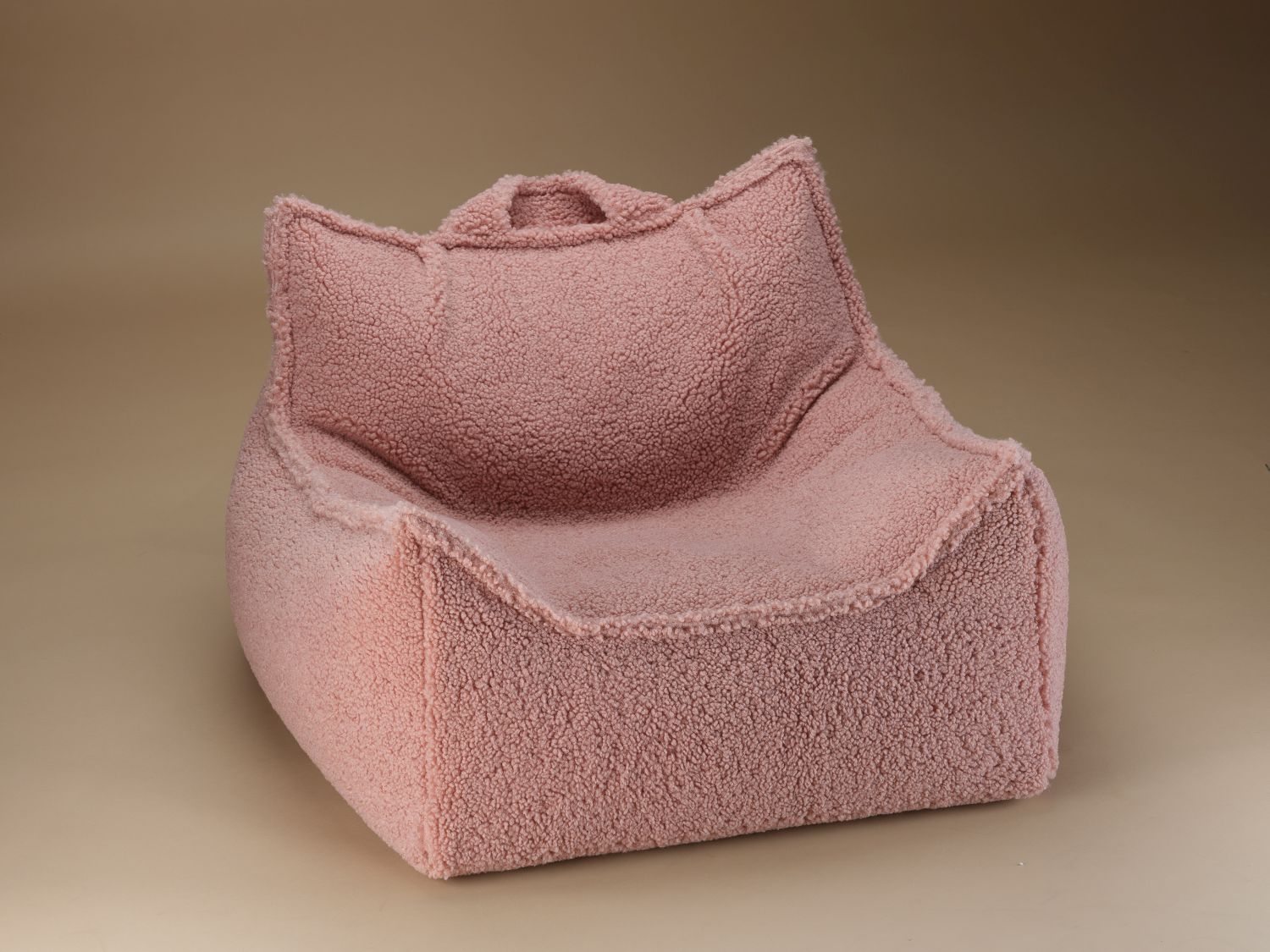 Children's beanbag armchair Teddy fabric Guava Wigiwama