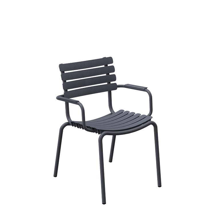 ReClips Outdoor Dining Chair Houe Aluminium Armrests Gray