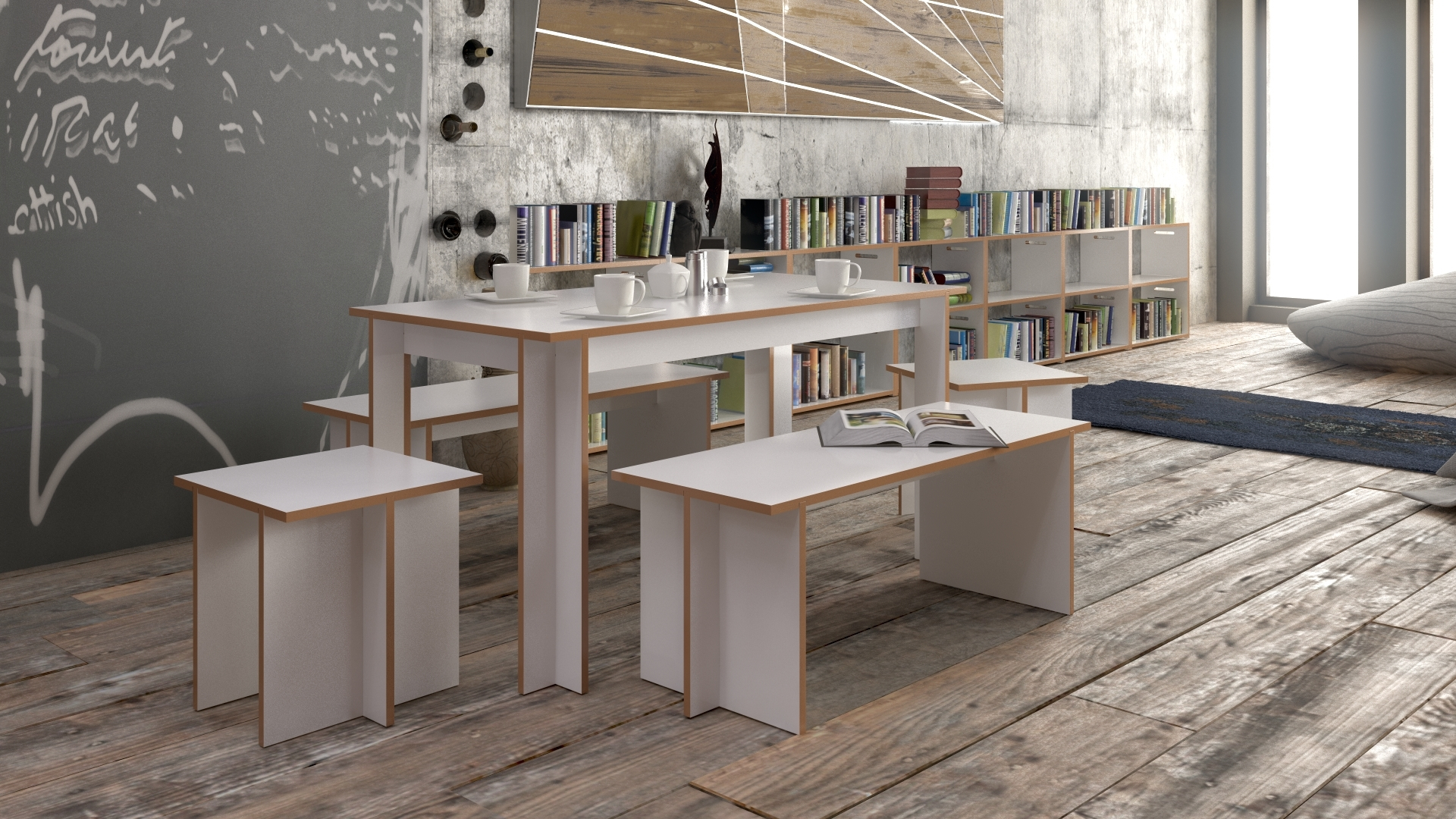 Tischgruppe table large Tojo