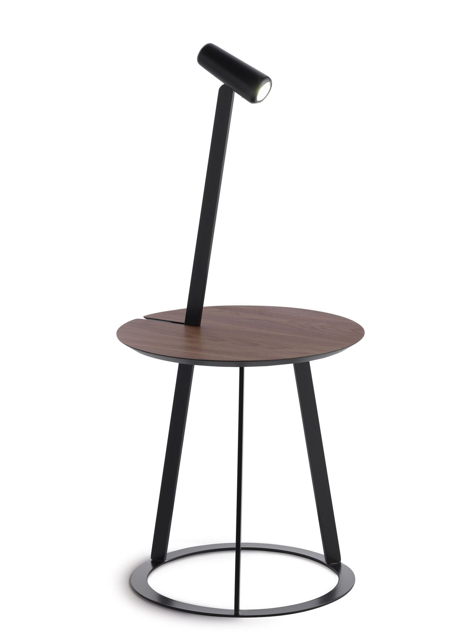 Albino Torcia Side Walnut / black Table Casamania Horm