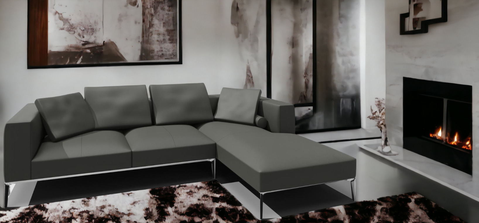 Jaan Living 3 Seater Sofa with 2 Back Cushions, 2 Comfort Cushions & 2 Comfort Castors Combi A21 Walter Knoll 