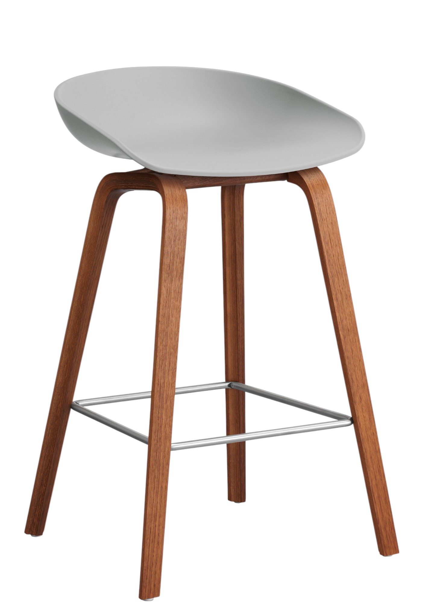 About a Stool AAS32 / AAS 32 Bar stool low WALNUT PURNED / CONCRETE GREY Hay SINGLE PIECES