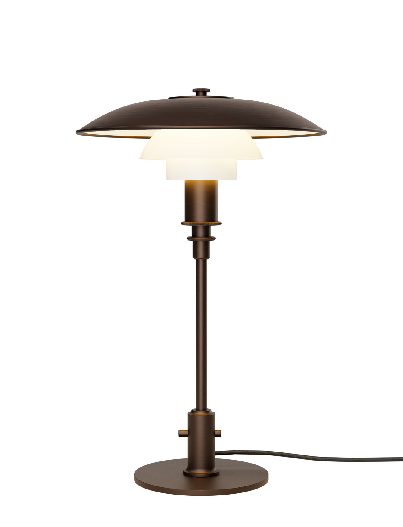 PH 3/2 Aged Brass Opal table lamp Louis Poulsen