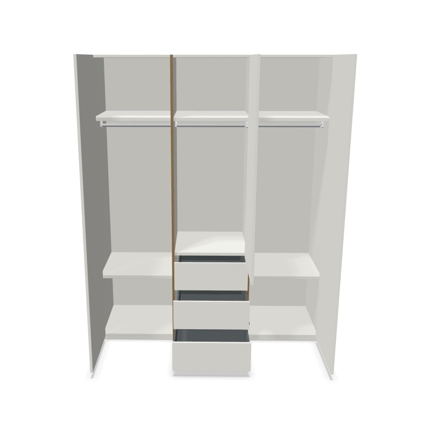 MODULAR PLUS wardrobe combination with 3 drawers Müller Möbelwerkstätten