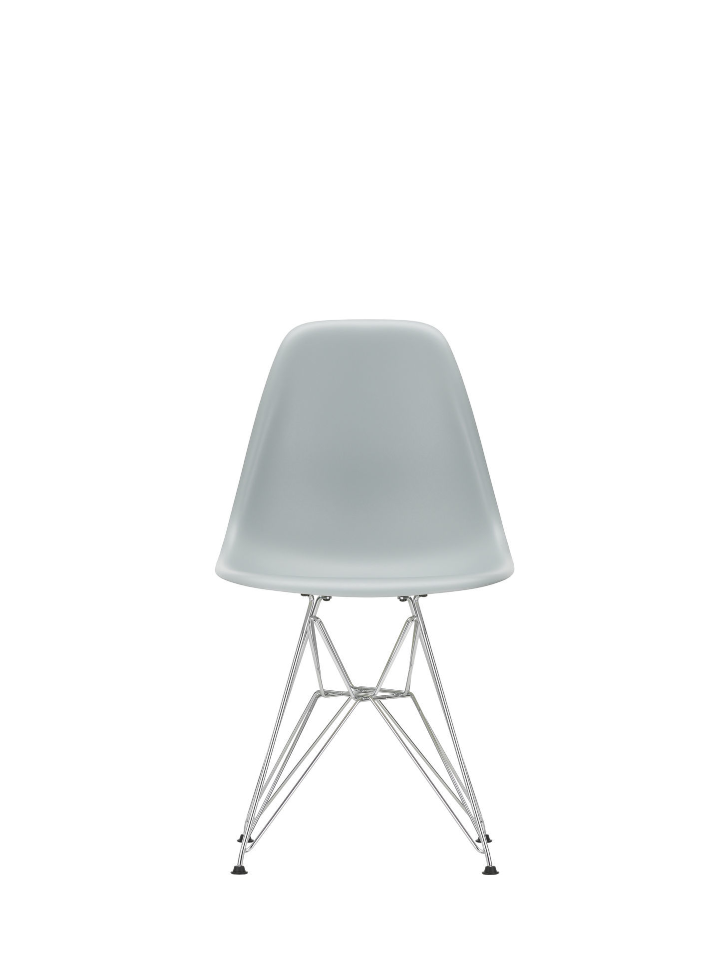 Eames Plastic Side Chair DSR Chair Vitra Black-Light Grey