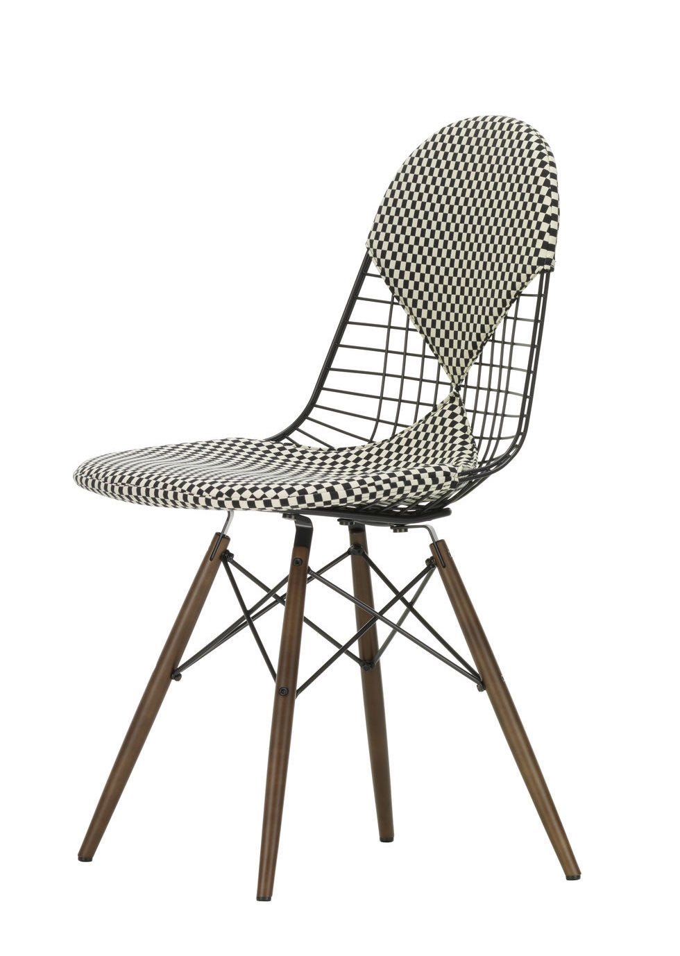 DKW-2 Wire Chair Chair with Seat and Back Upholstery Vitra