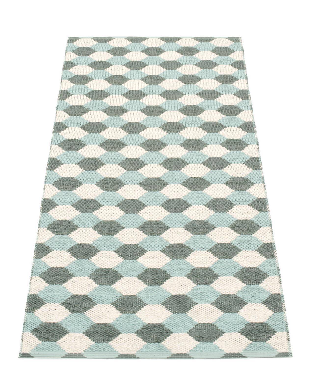 Dana plastic carpet 70x160 warm gray Pappelina