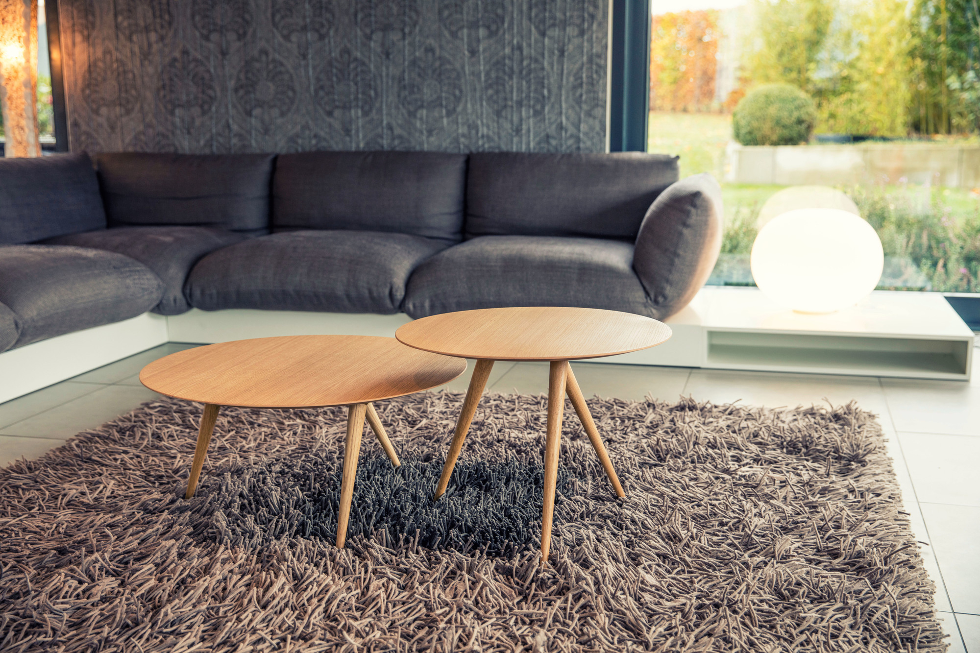 Turn low side table natural oak Maigrau