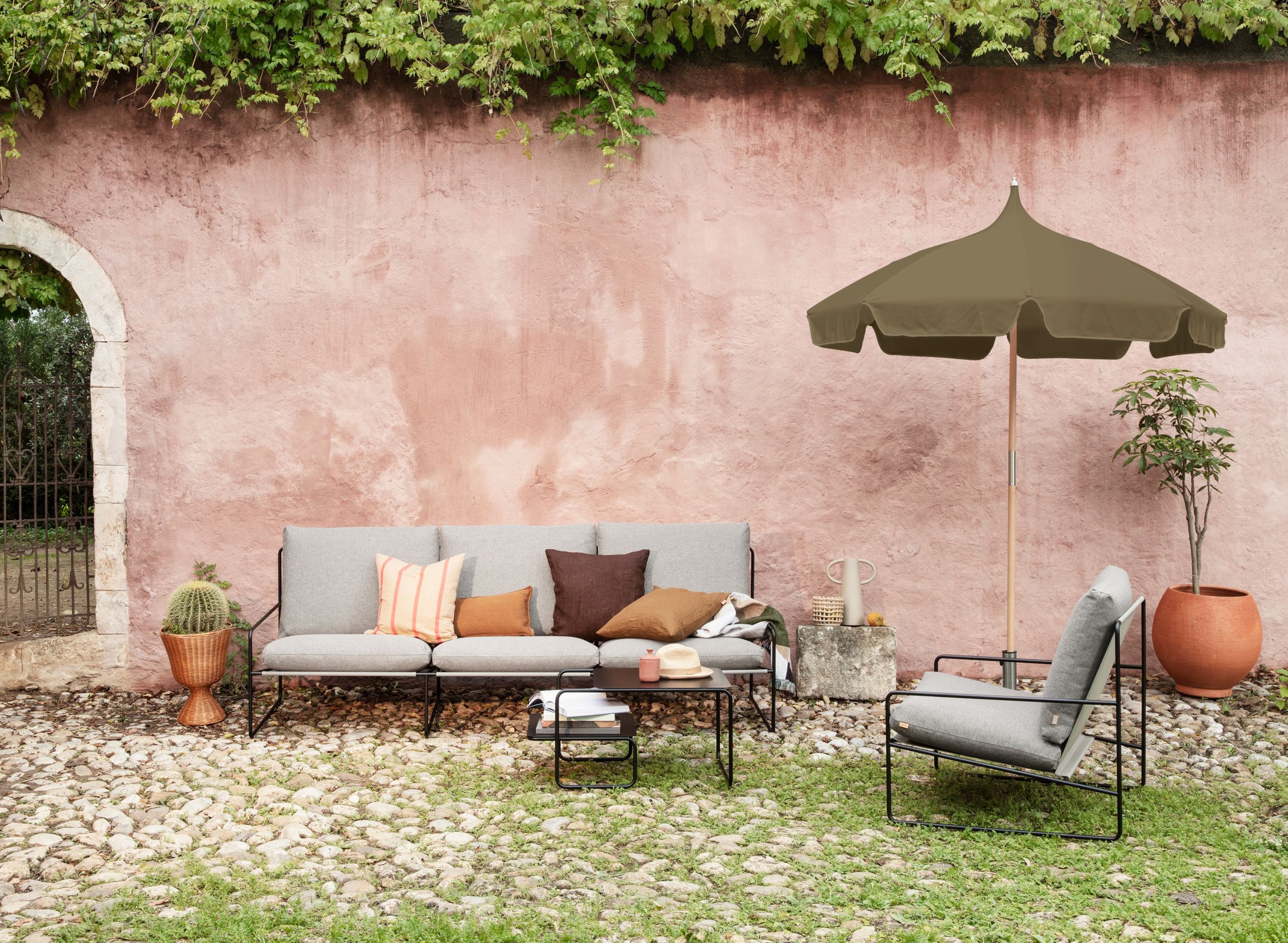 Desert 1 Seater Outdoor Armchair Frame Cashmere Ferm Living