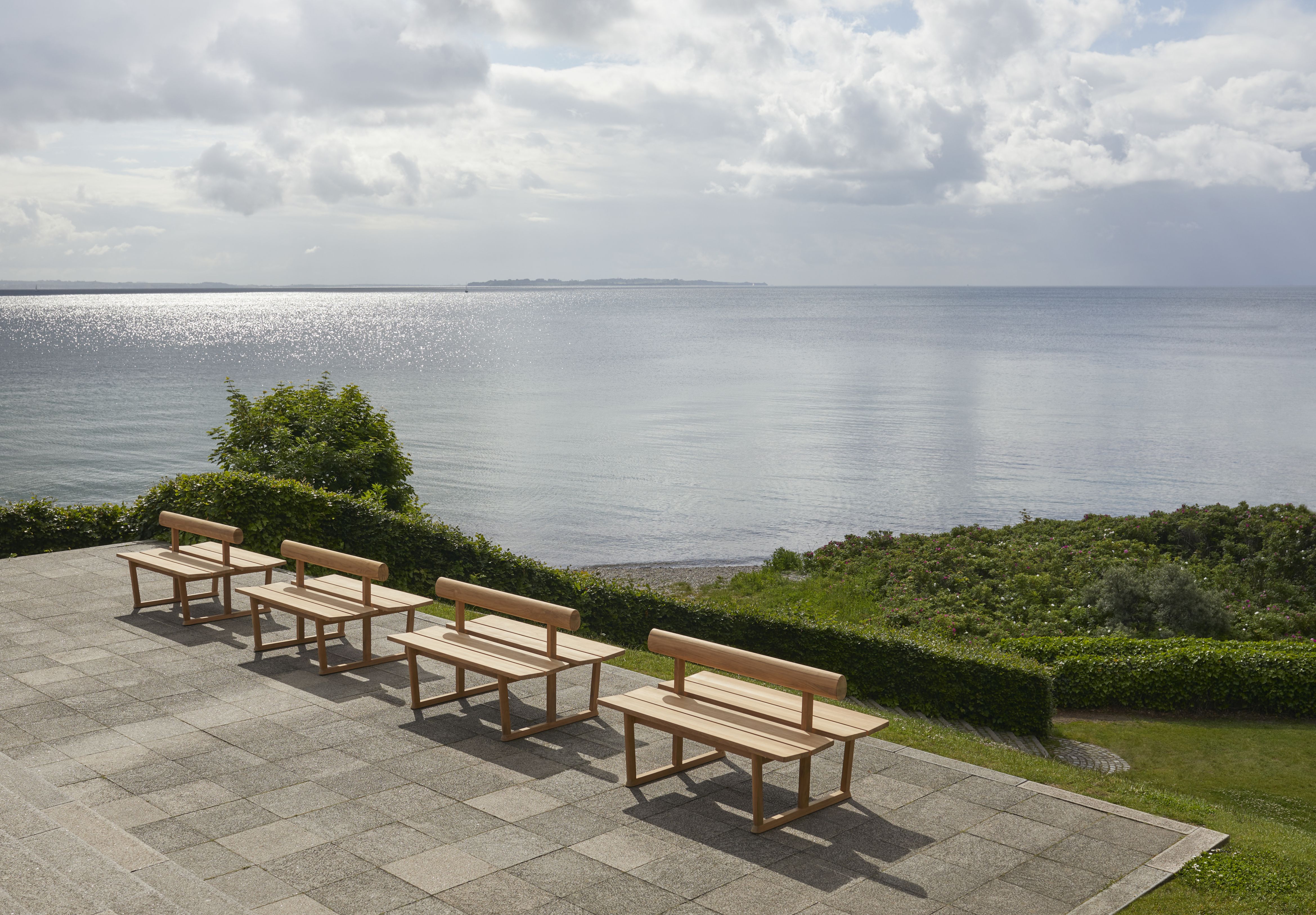 Banco Bench Double Teak Outdoor Skagerak by Fritz Hansen