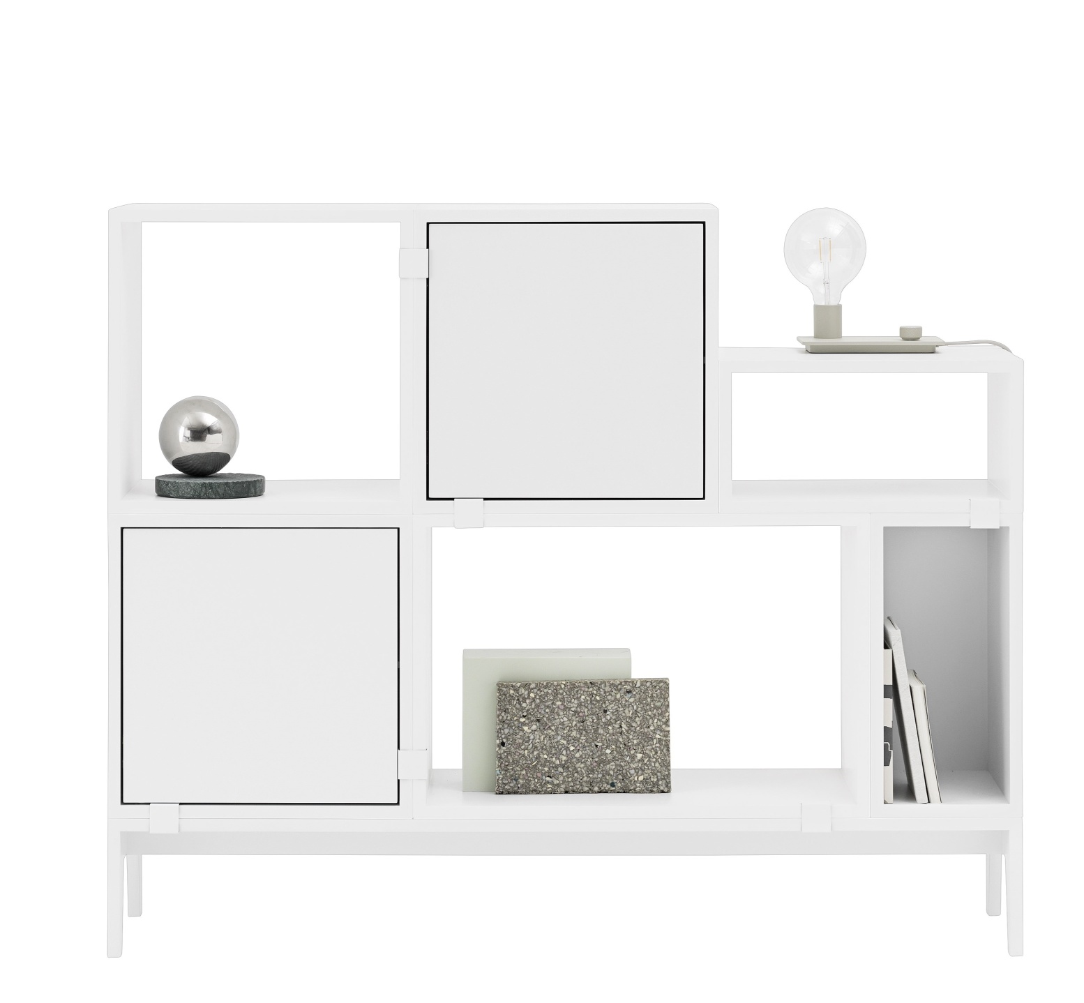 Stacked Configuration 1 Shelving System White Muuto SINGLE PIECES