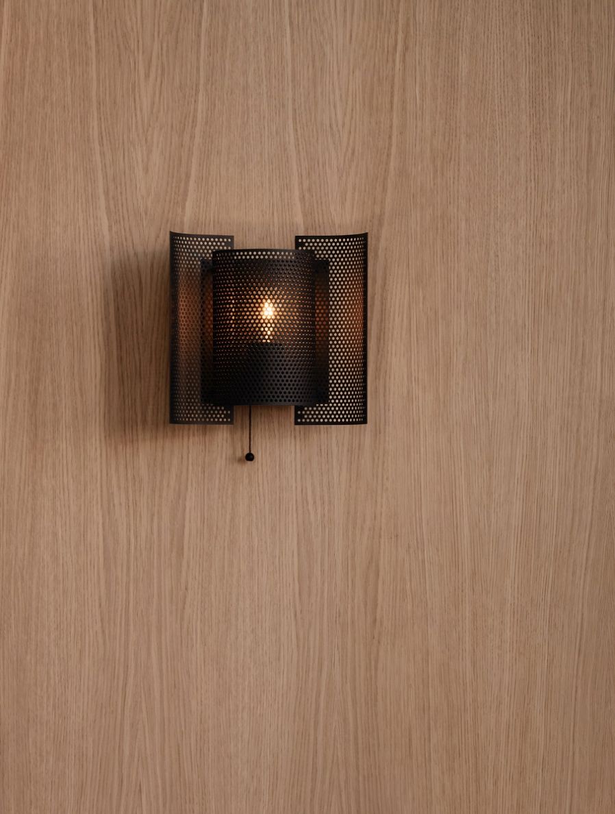 Butterfly perforated Wall lamp dark green Northern