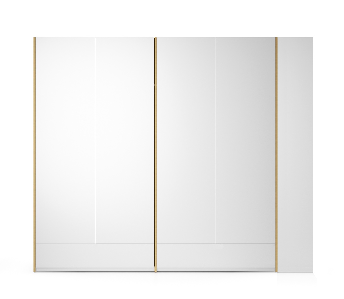 MODULAR PLUS wardrobe combination double wardrobe with 2 drawers and add-on wardrobe right Müller Möbelwerkstätten