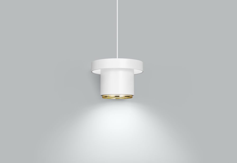 A201 Pendant light Artek White - Brass