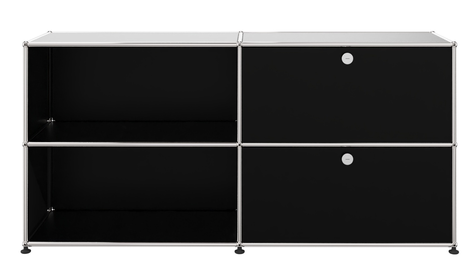 USM Haller Sideboard 2 Open / 2 Flaps Right Graphite black