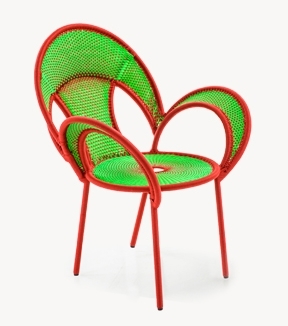 Banjooli Sessel M' Afrique Collection Moroso-Hellgrün / Rot