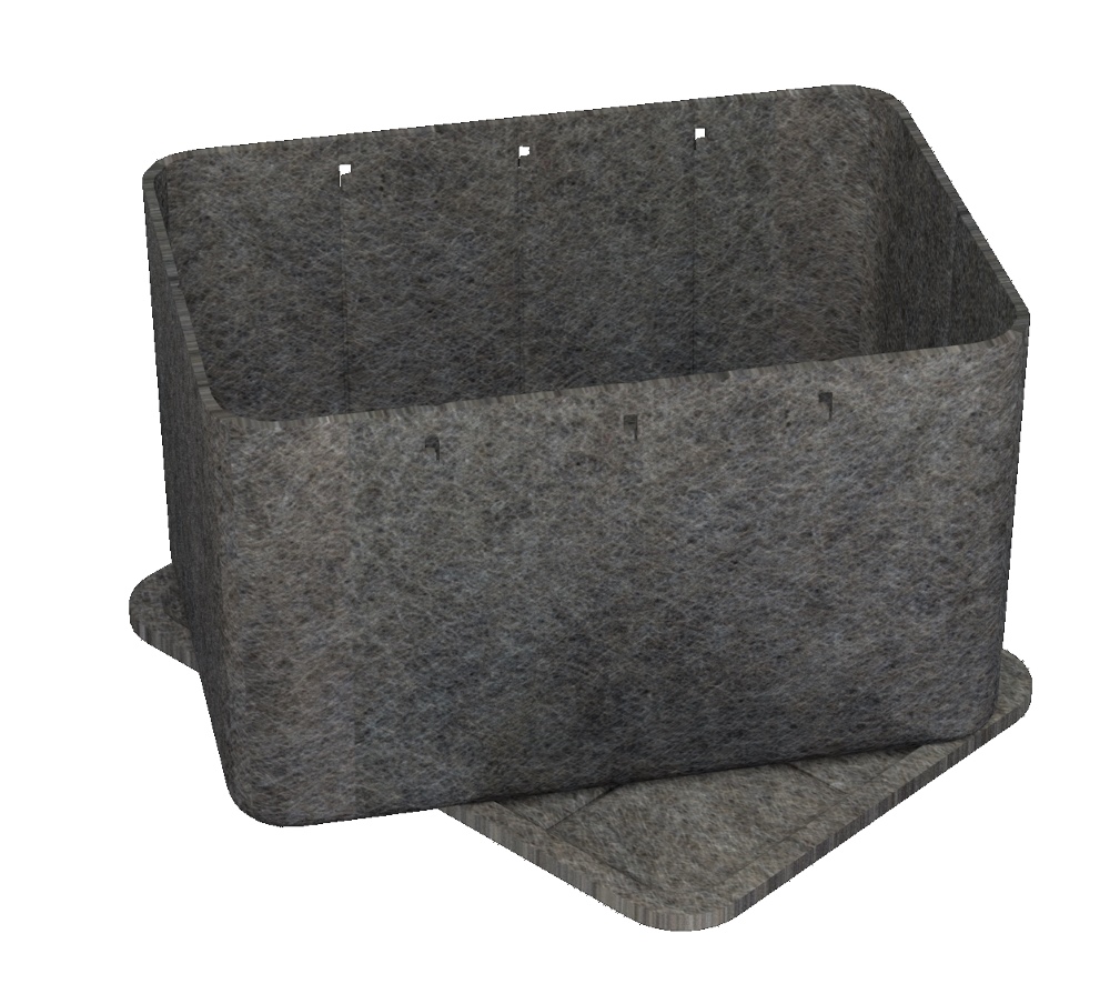 USM Haller Inos Box high 45.3 x 32.23 x 19 cm / Dark grey