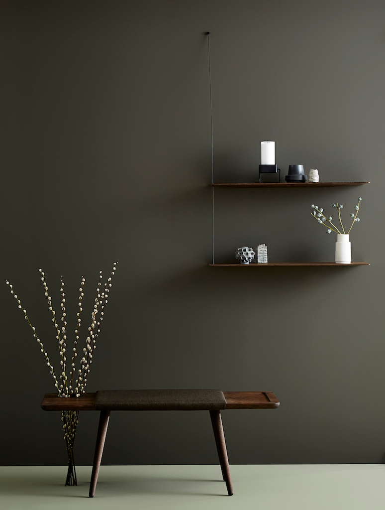 Stedge 2.0 shelf White pigmented oak Woud SINGLE PIECES