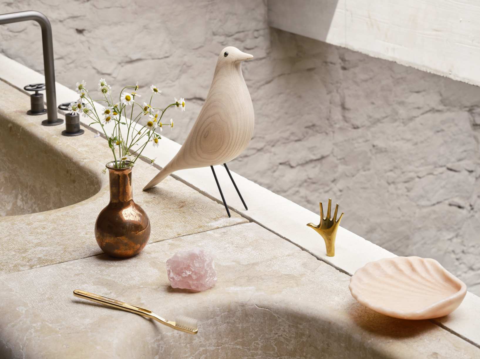 Eames House Bird sculpture white oiled ash Vitra New version