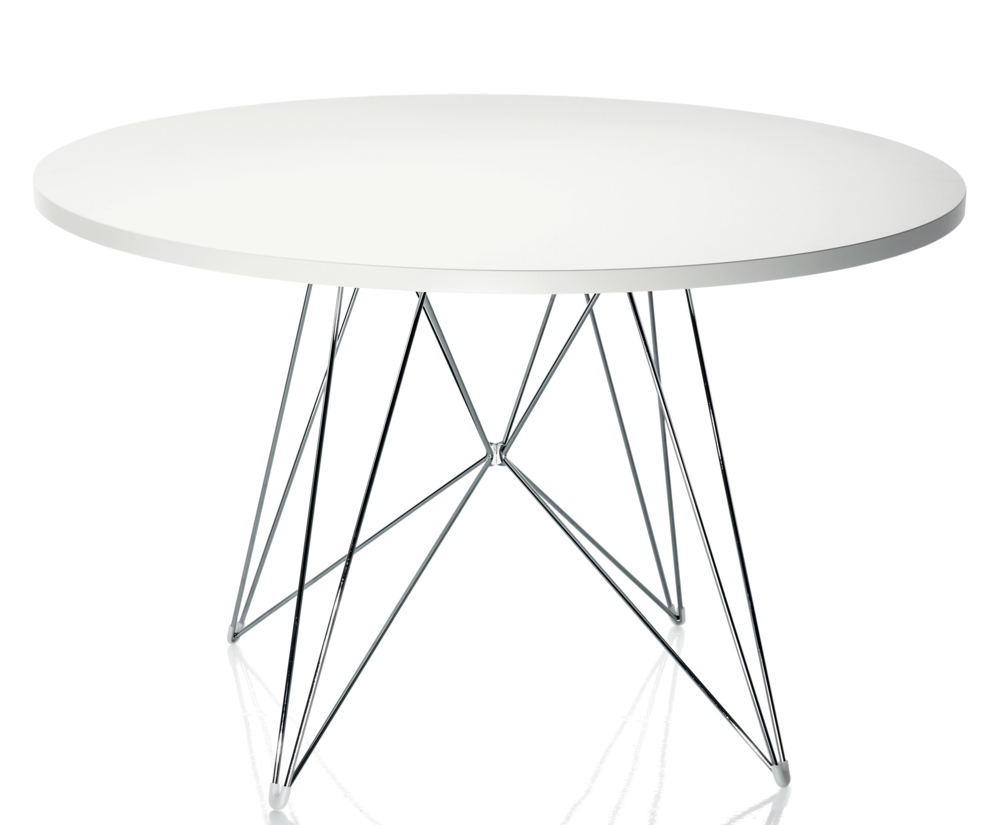 Tavolo XZ3 table round frame chrome Magis