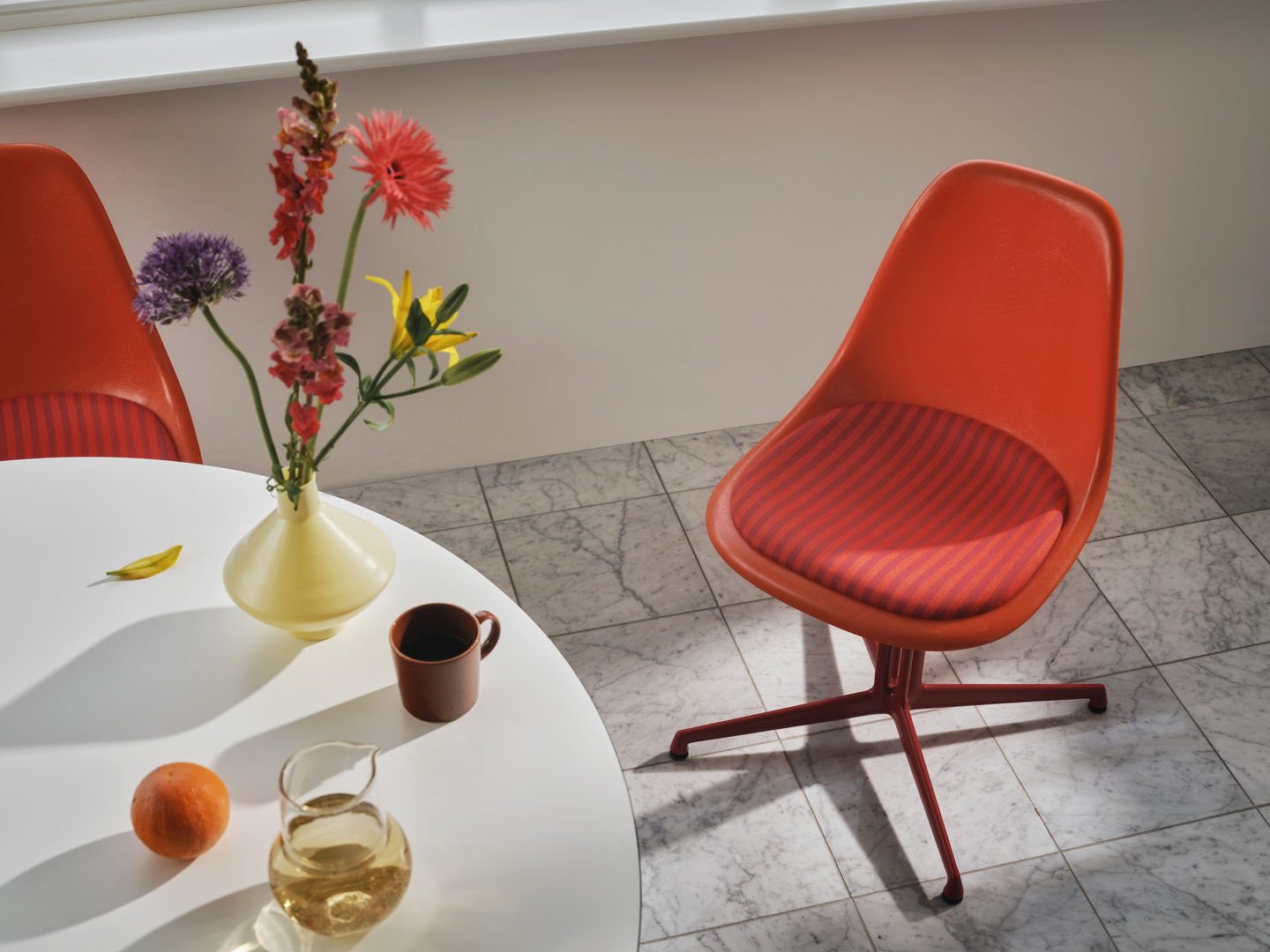 Eames Fibreglass Side Chair La Fonda Red Orange Vitra LIMITED EDITION 