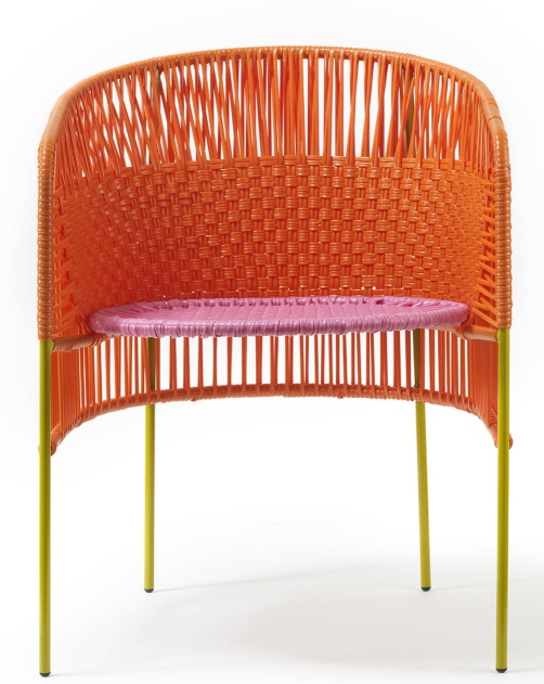 Caribe Dining Chair Outdoor ames Orange / Bubblegum Pink / Curry Yellow