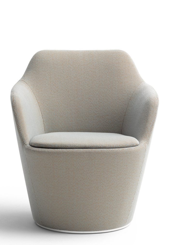 Flint Swivel Armchair with Plate Base Swivel Cor 