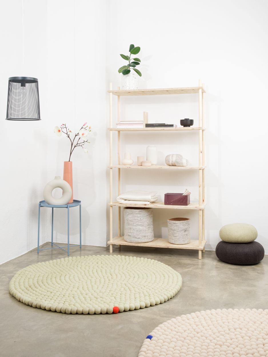 Big One Round Felt carpet Ø 200 cm myfelt Green beige