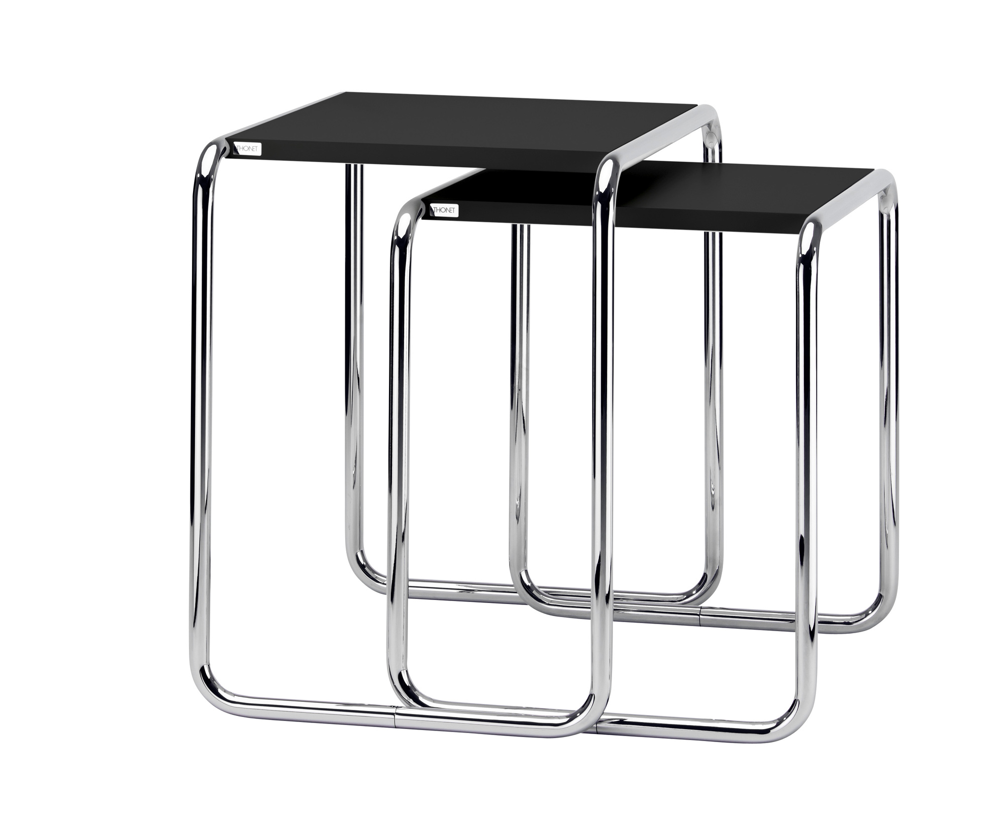 Set B 9 a+b side table deep black Thonet