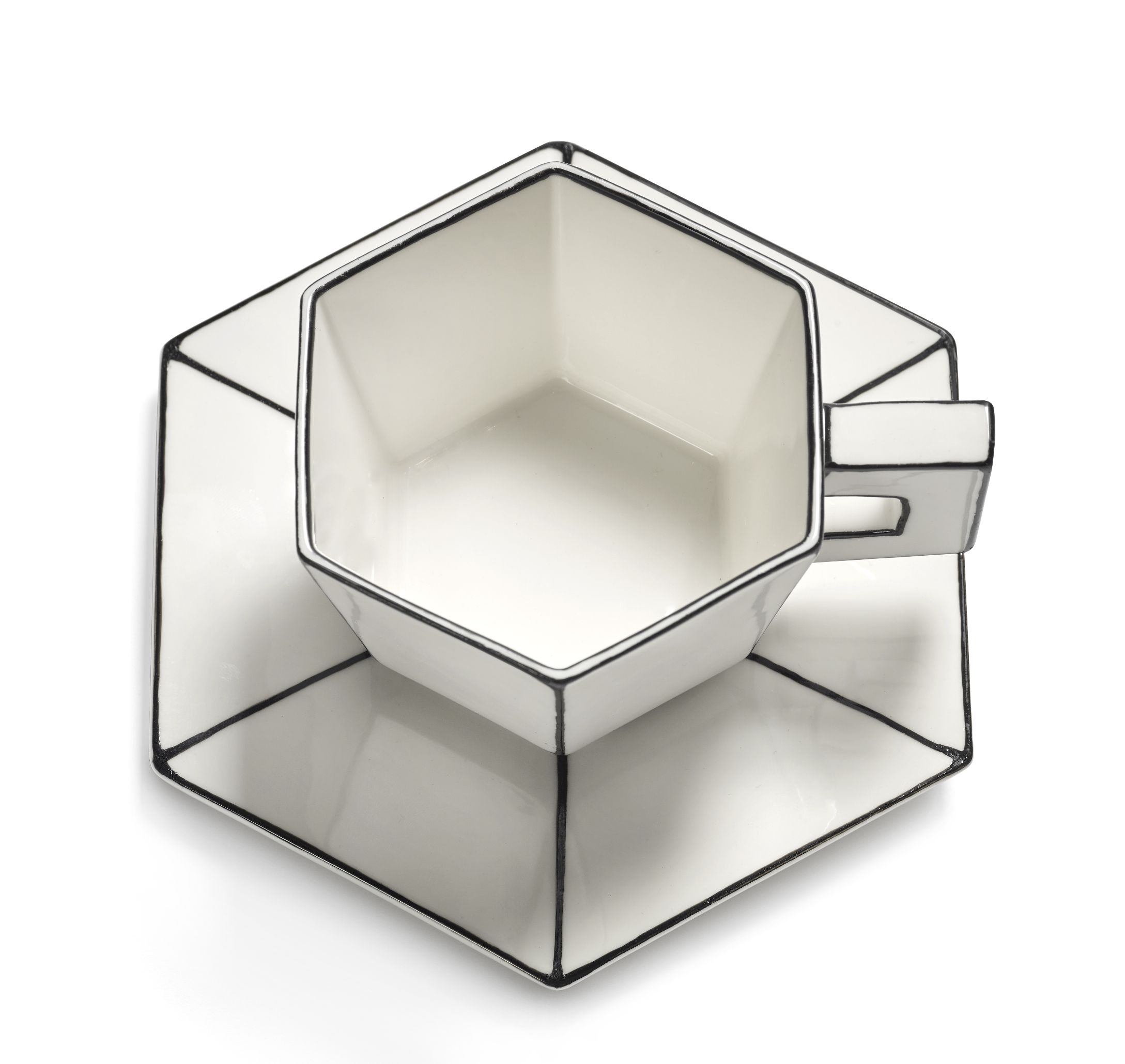 Capuucino cup white/black Carte Blanche Serax  