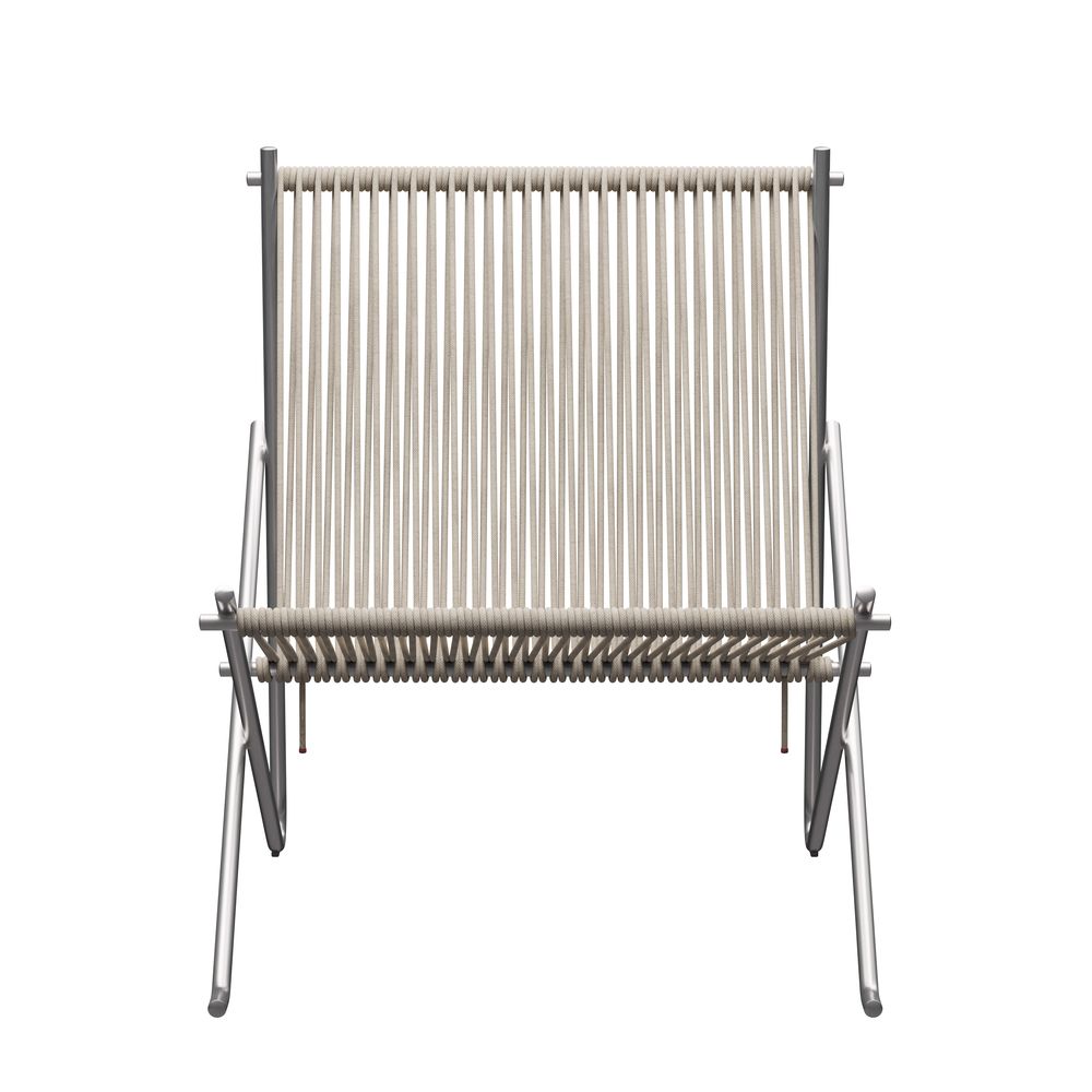 PK4 Lounge Chair Steel - Nature Fritz Hansen