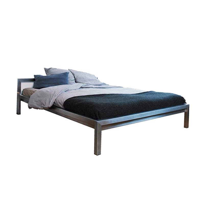 Pure stainless steel bed H 666 VA 160 x 200 cm Hans Hansen