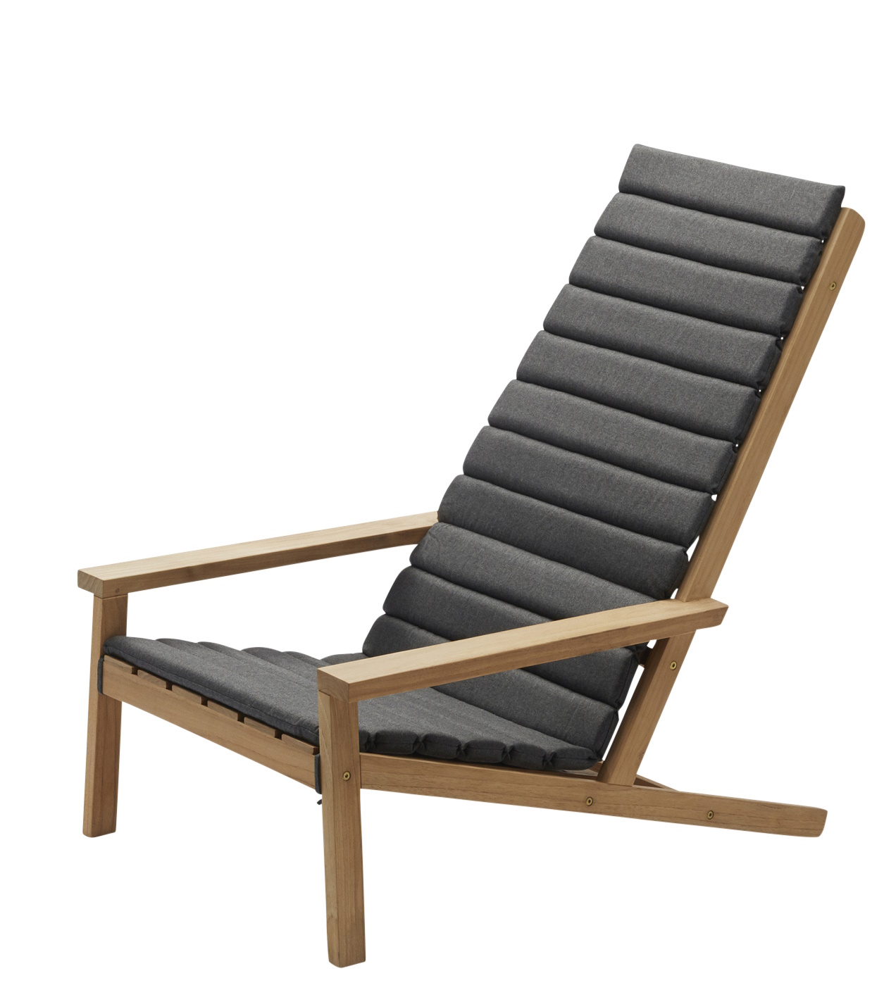 Between Lines seat cushion for outdoor deckchair Skagerak by Fritz Hansen Charcoal