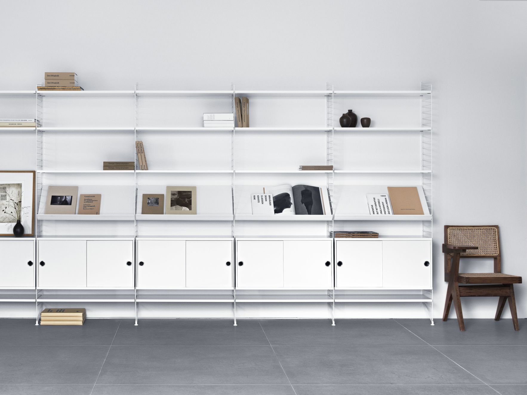 String Living Room Wall Shelving System F String Furniture 