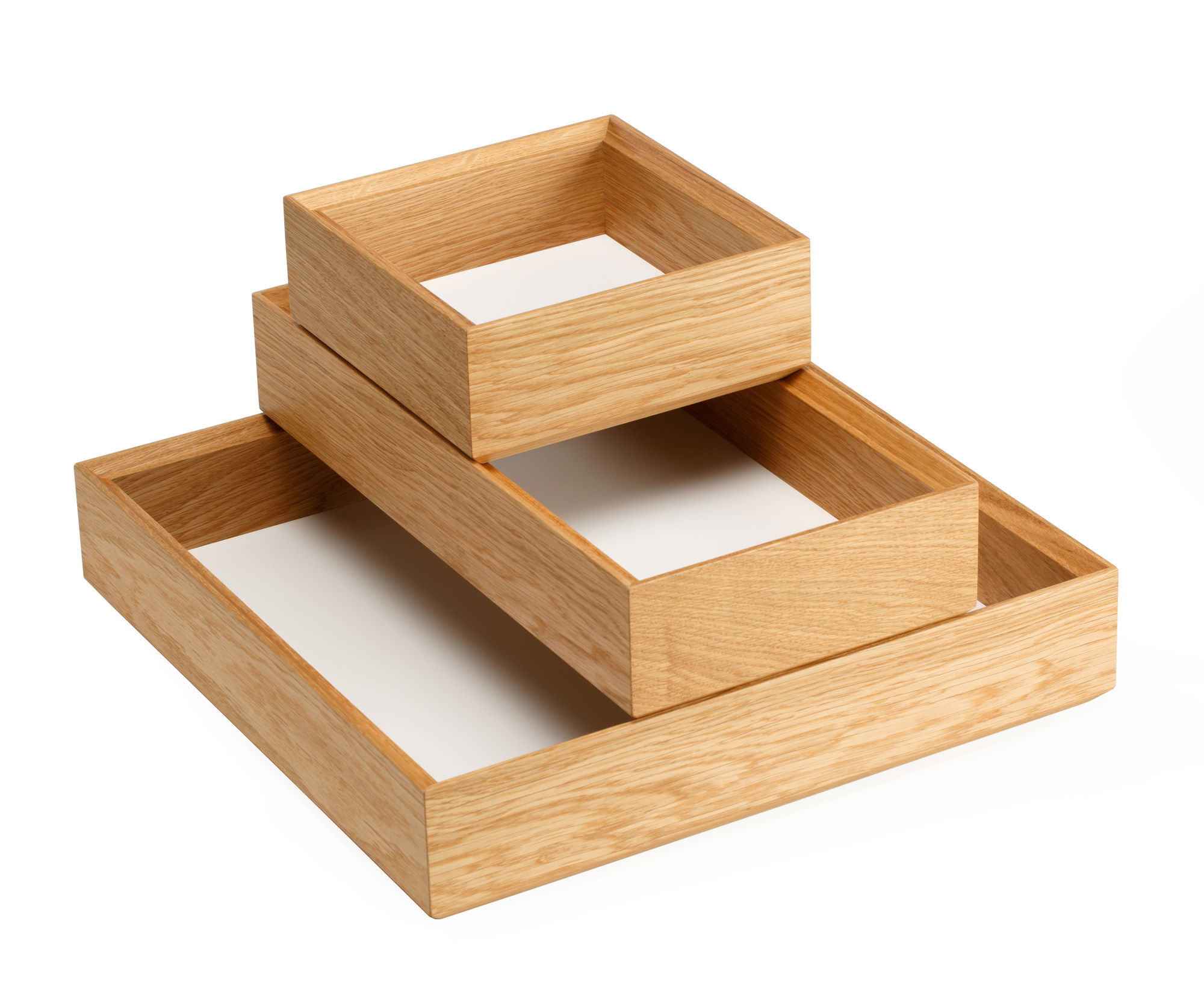 Tidy tray set of 3 white Favius