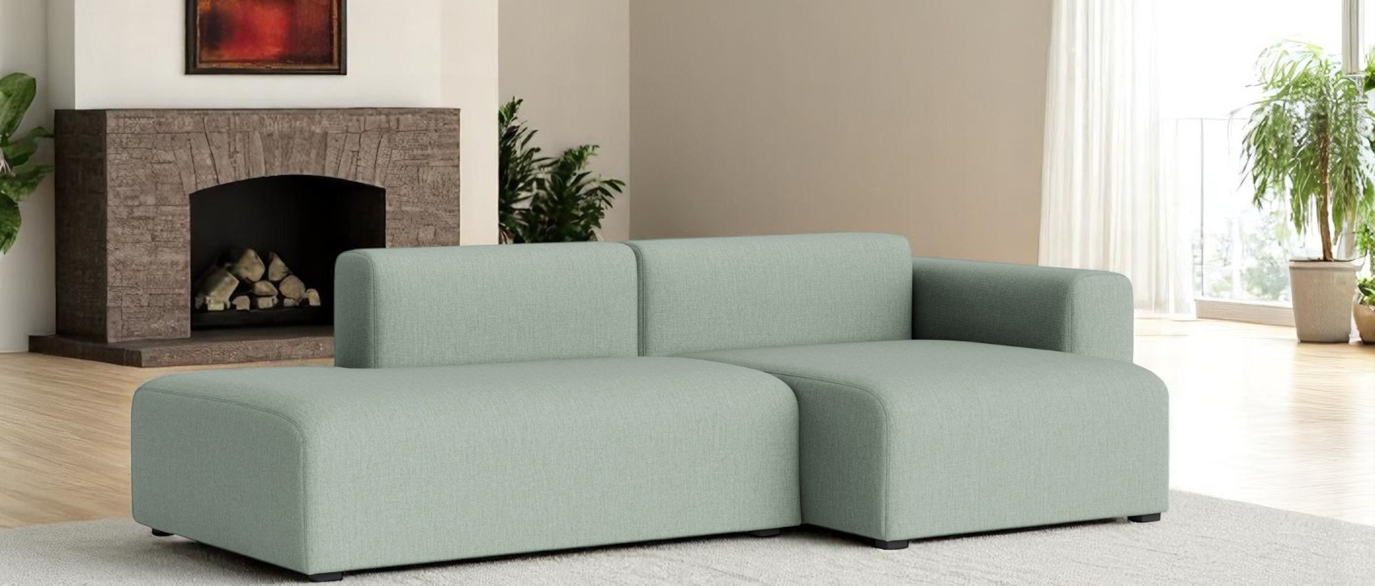 Mags Sofa 2.5-seater Combination 3 low Armrest with armrest right Hay 