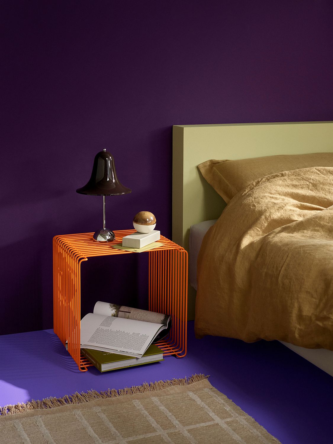 Panton Wire Cube Single Shelf T 25,7 cm Tangerine LIMITED EDITION Montana