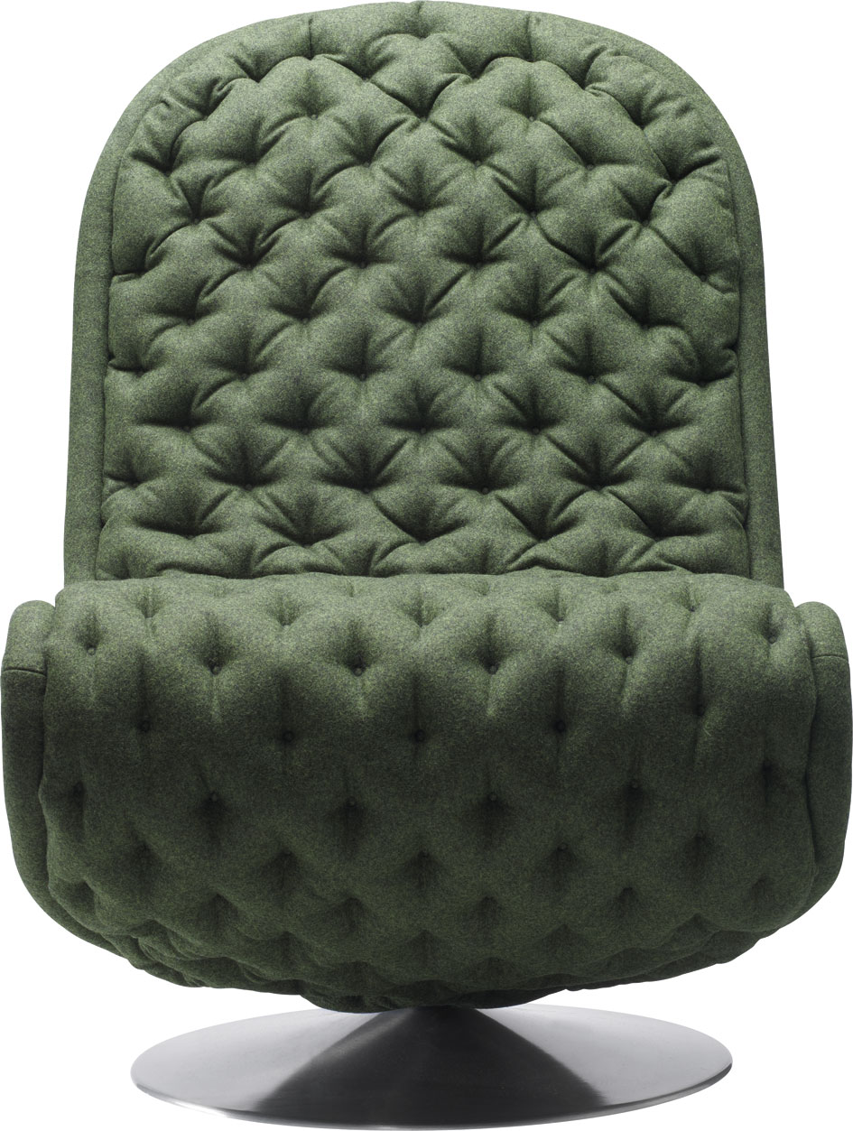 System 1-2-3 Lounge Deluxe Round Base Armchair Verpan 
