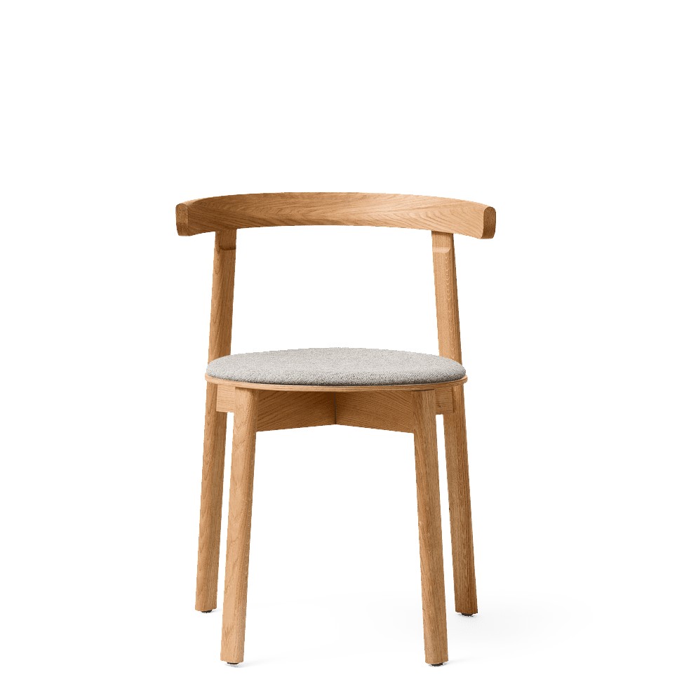 Lunar chair oak with seat cushion Form & Refine