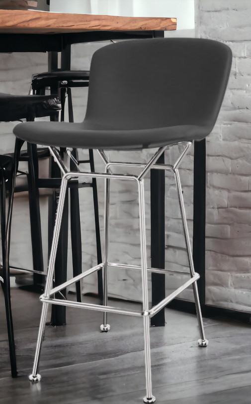 Bertoia Bar Stool core leather Knoll International
