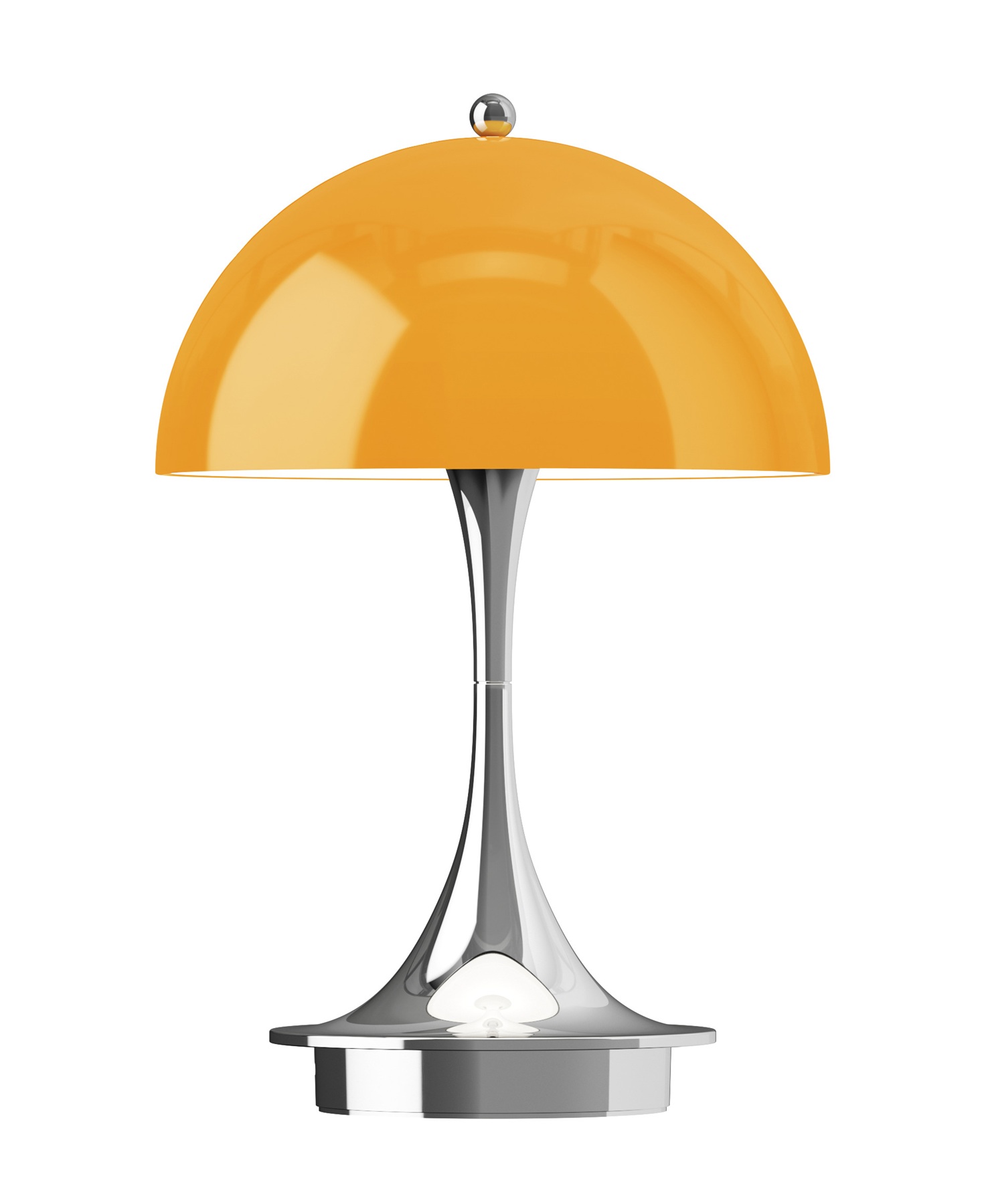 Panthella Originals  160 Portable Lamp Chrome Table lamp / Rechargeable lamp Louis Poulsen Orange