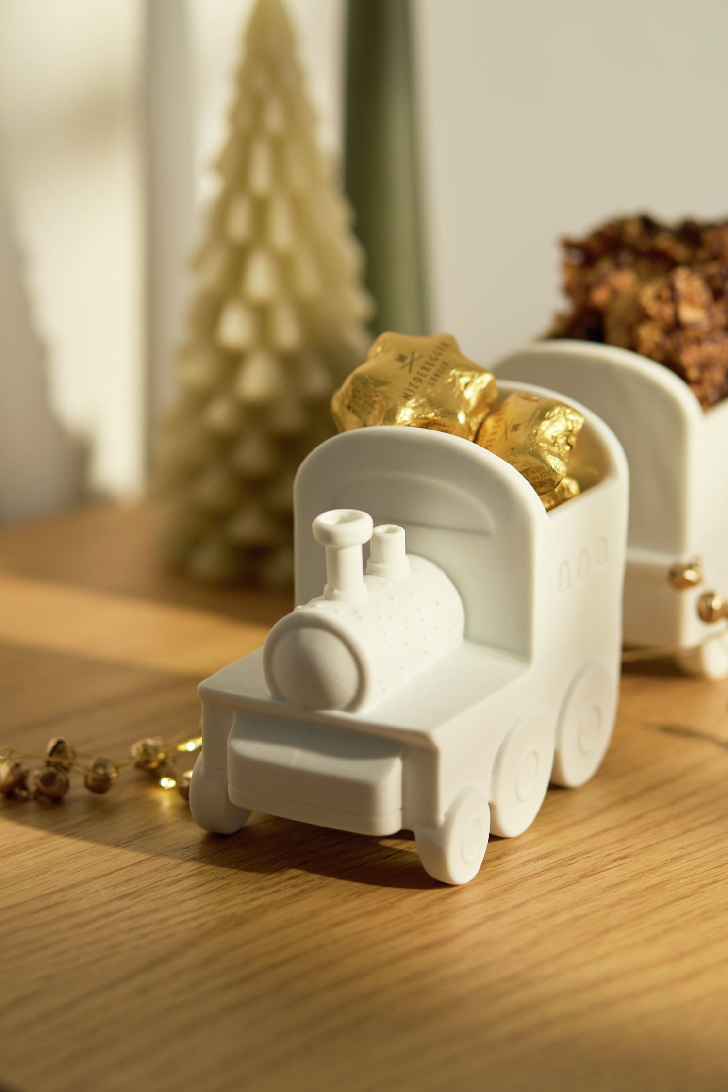 Christmas Train Set Bowl Set Wheels