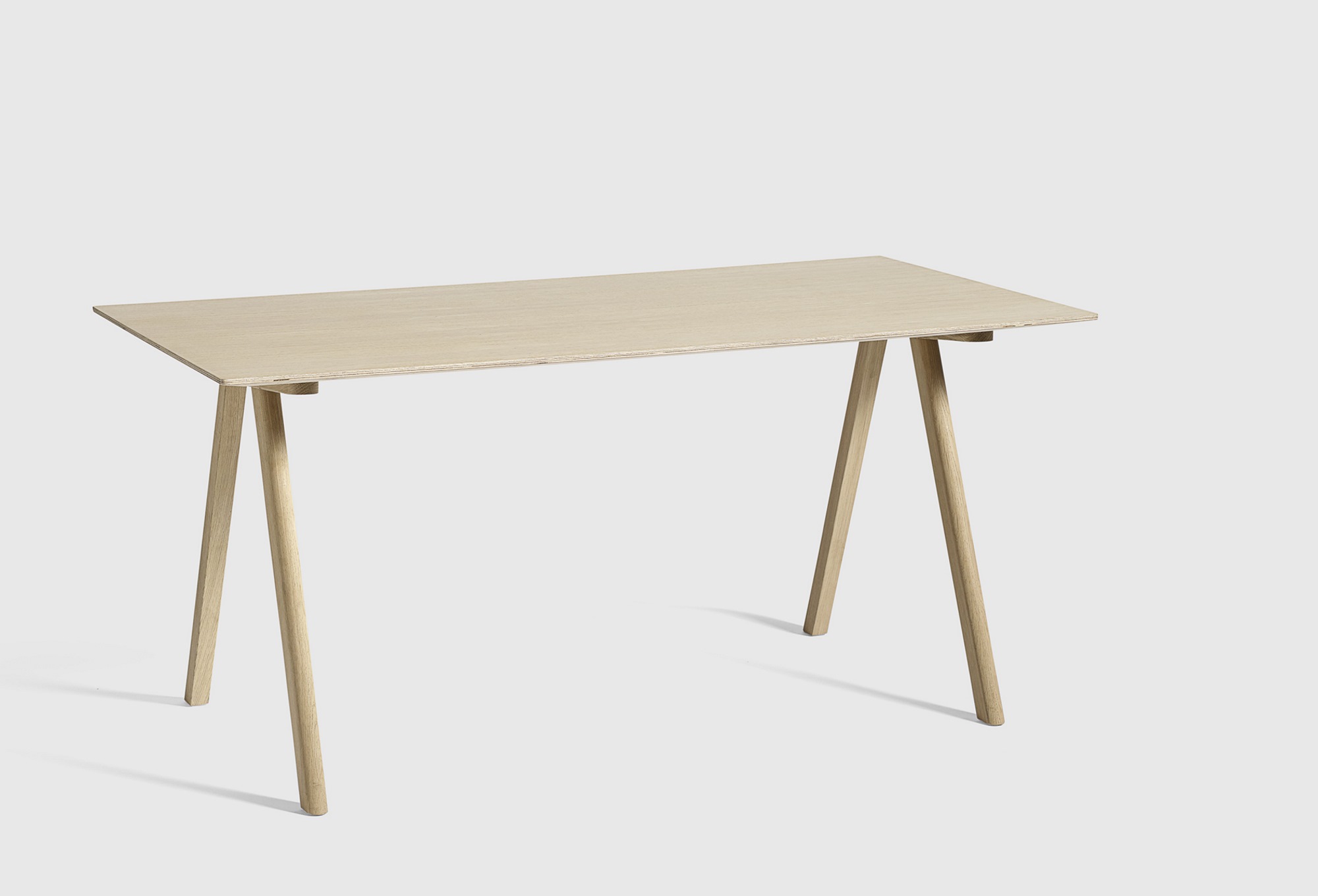 Copenhague Desk Table CPH 10 Hay Oak water-based lacquer / top linoleum off white MDF edge