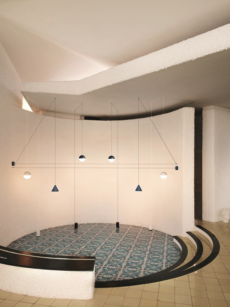 String Light Sphere Head Pendant lamp White Flos