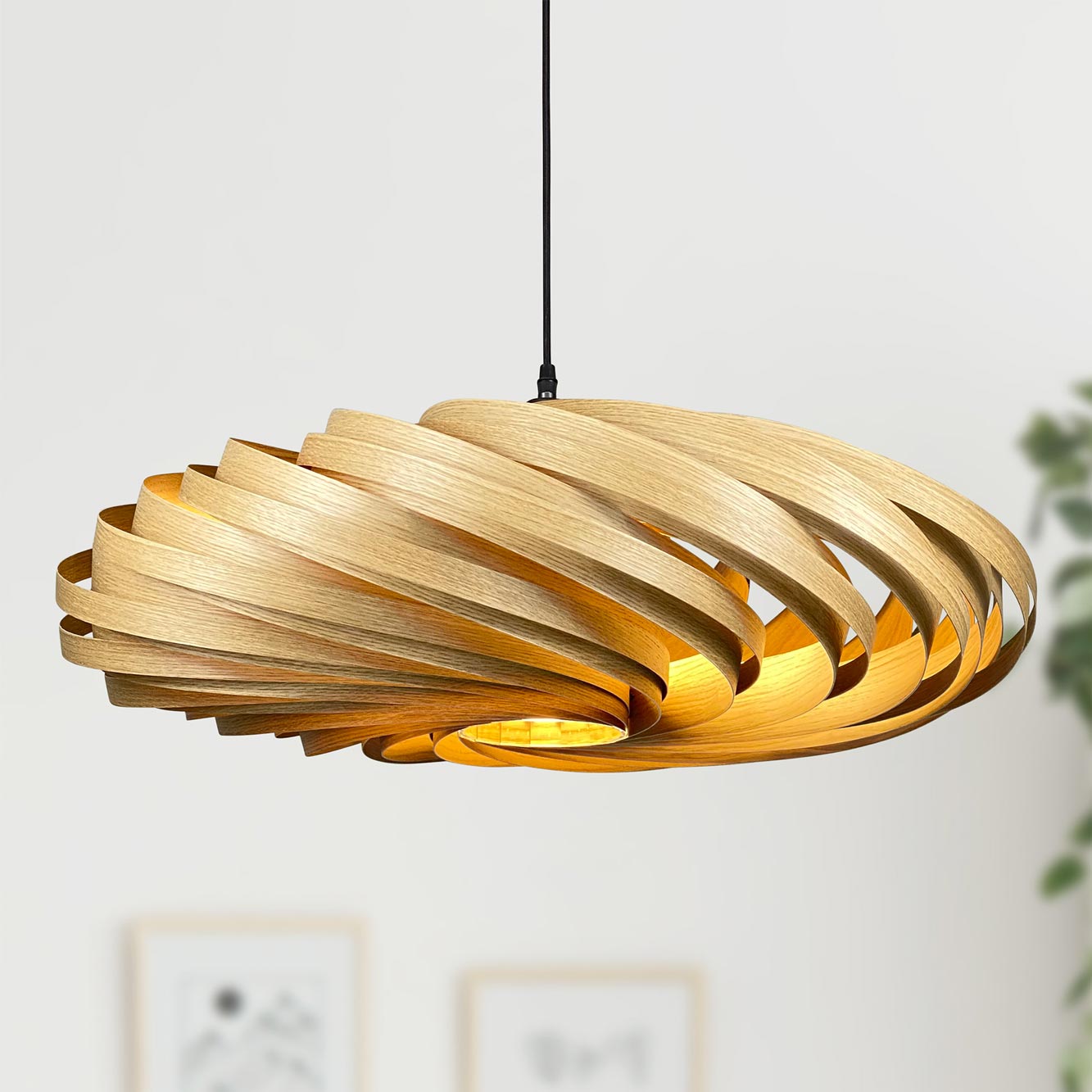 Veneria Pendant lamp Ø70 cm Oak Gofurnit