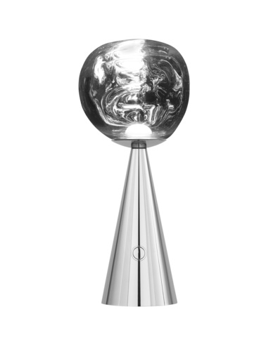 Melt Portable LED Table lamp silver Tom Dixon