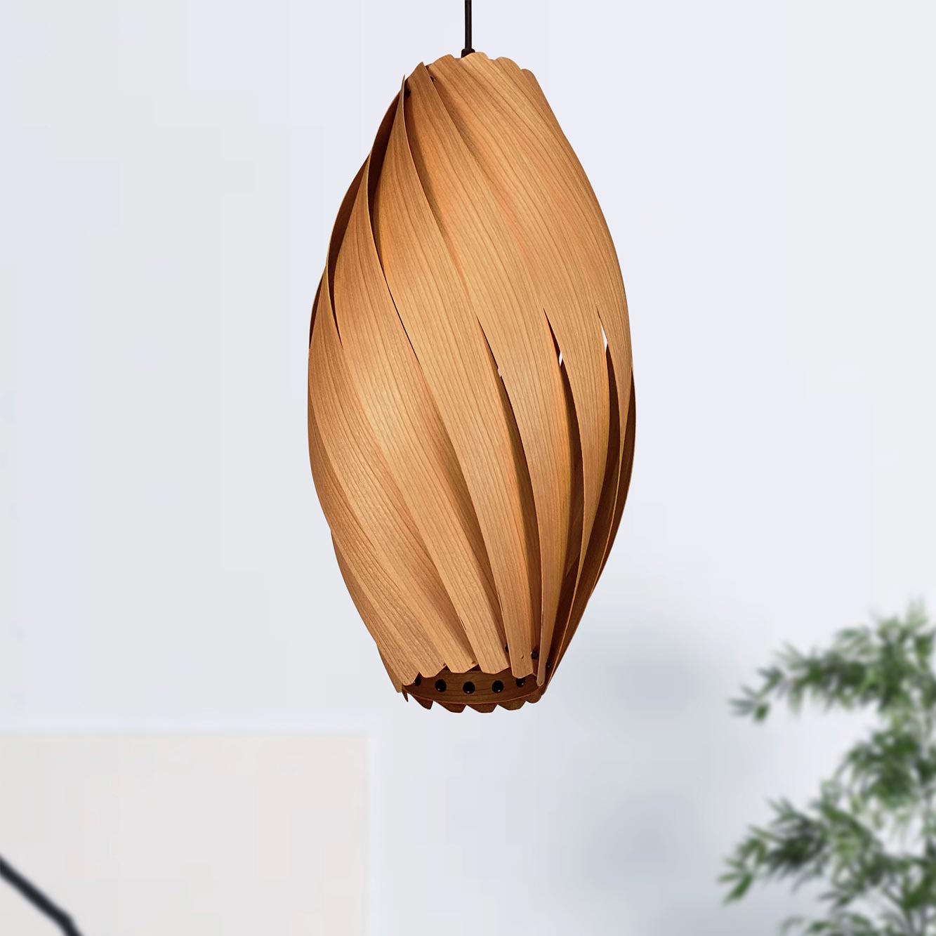 Ardére Pendant lamp elongated Cherry tree Gofurnit